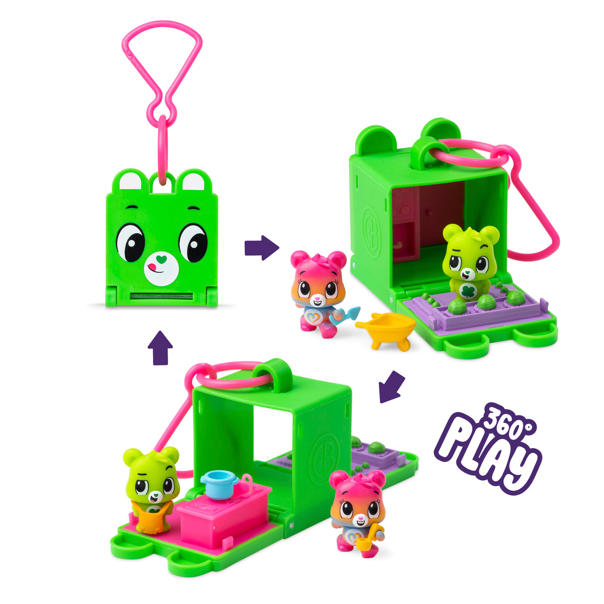 Care Bears Lil Besties Surprise Play Cubbies - 360 Play