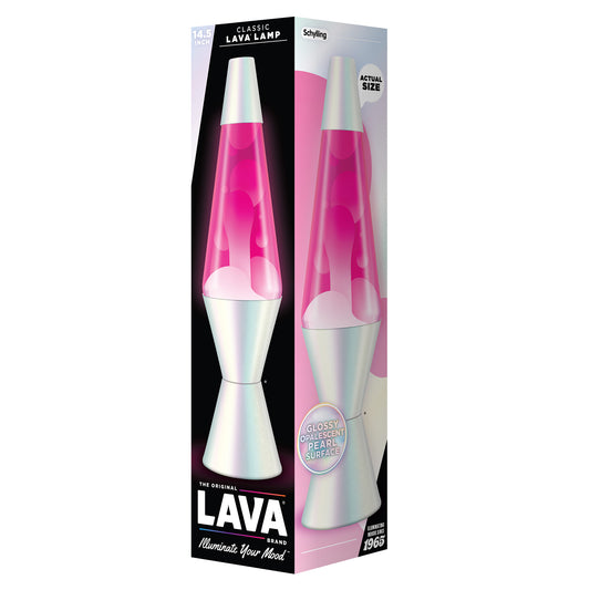 14.5″ Lava Lamp Opalescent Pearl