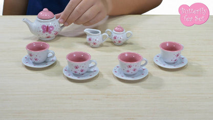 Butterfly tea set video