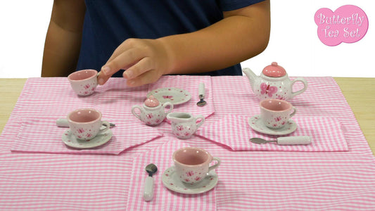 Butterfly tea set with basket video
