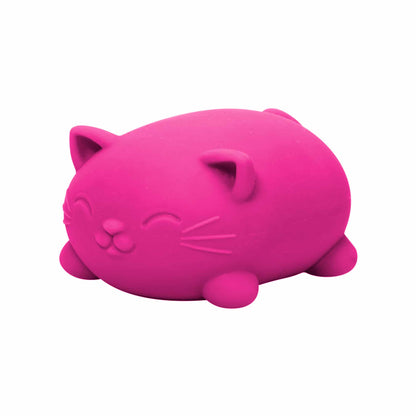 Nee Doh Cool Cats - Pink Angle Left Squeeze Toy