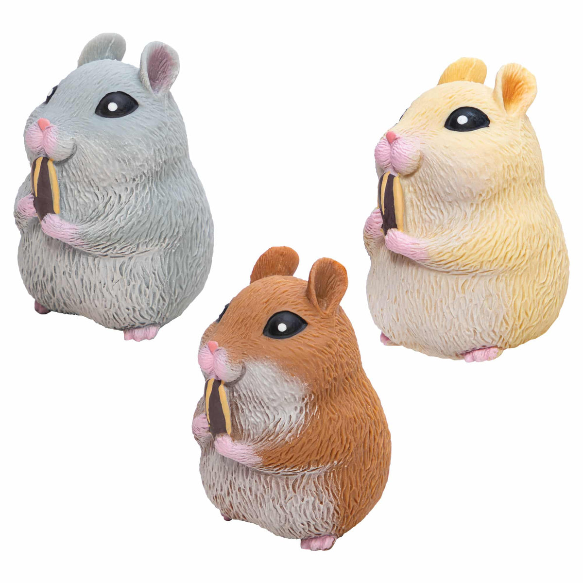 Chonky Cheeks Hamsters Group - Grey Tan and Brown