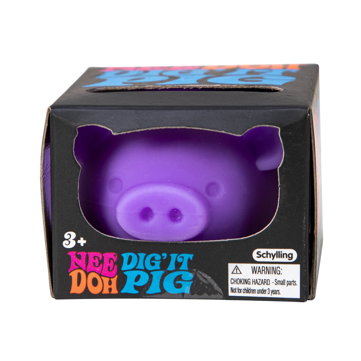 NeeDoh Dig it Pig - Purple Pkg Front