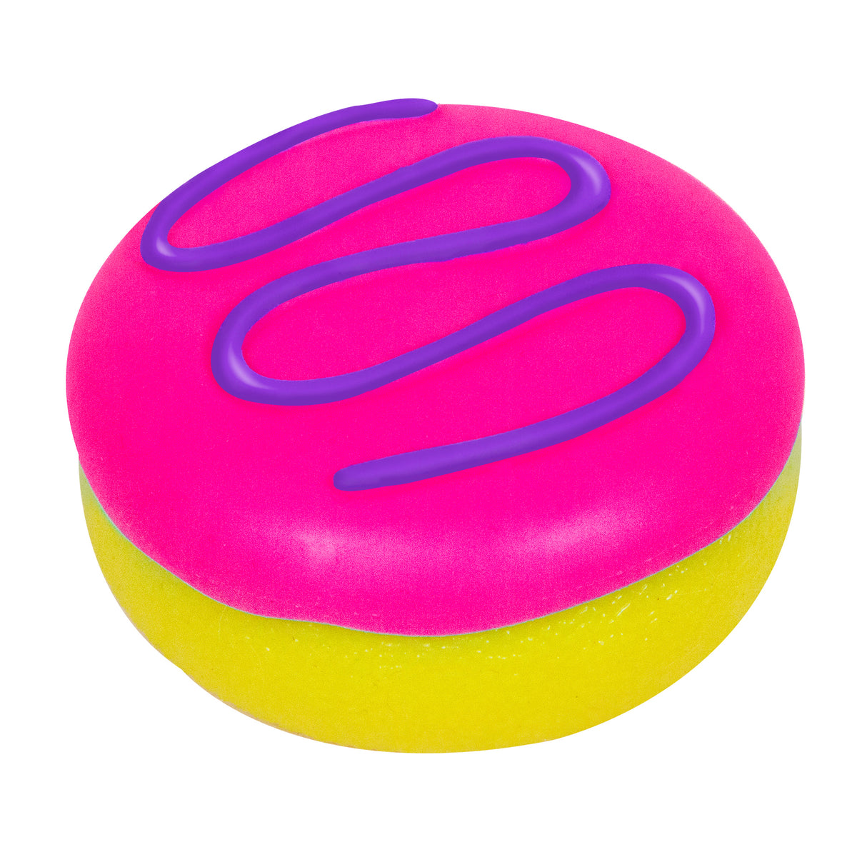 NeeDoh Jelly Donuts - Yellow Dohnut with Pink Frosting