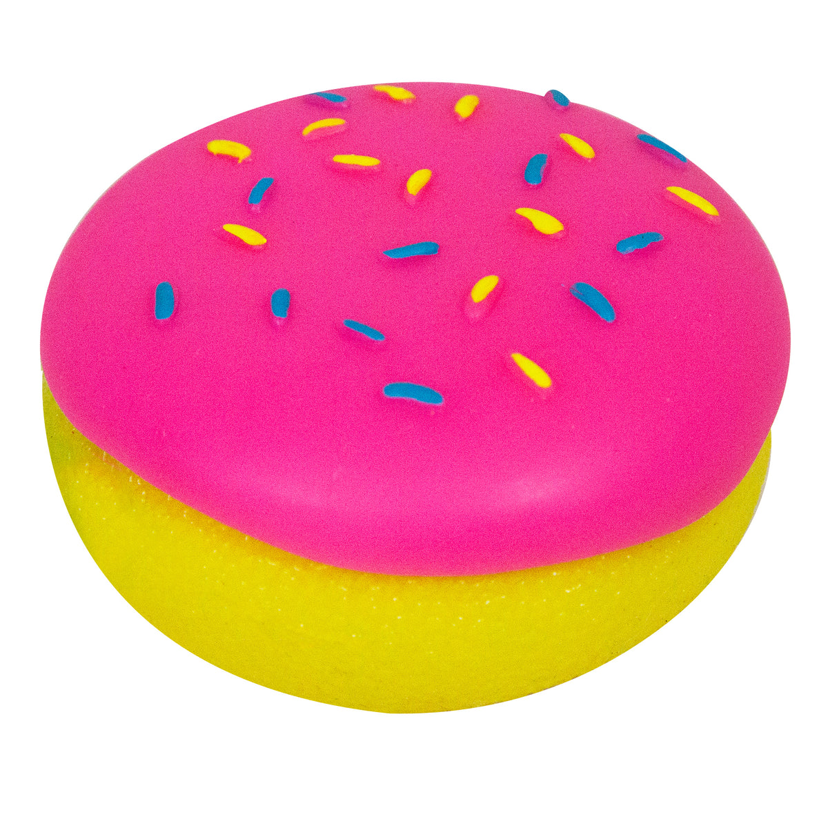 NeeDoh Jelly Donuts - Yellow Dohnut with Pink Frosting with Sprinkles
