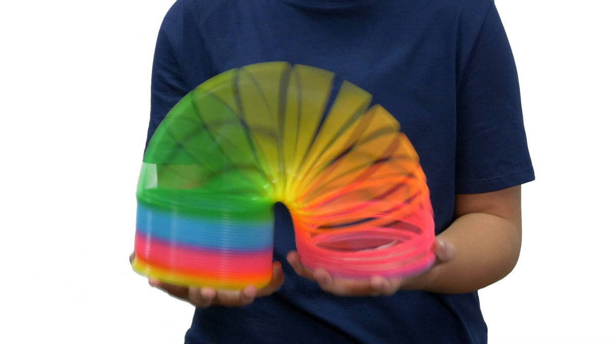Jumbo rainbow plastic spring video