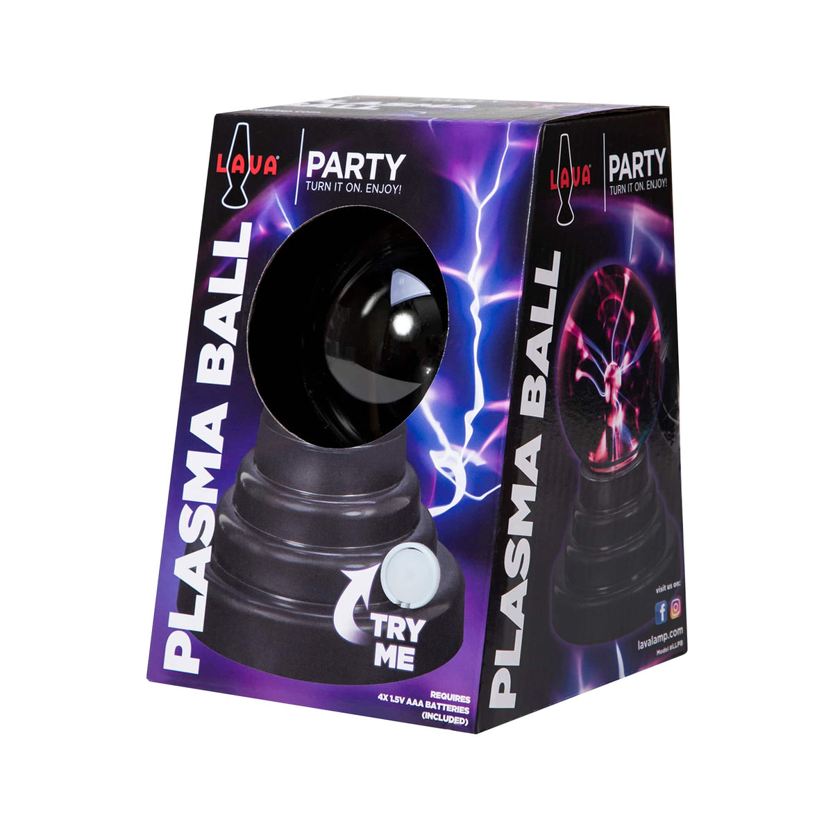 3” LAVA® Lamp Plasma Ball Package Front Angle Left
