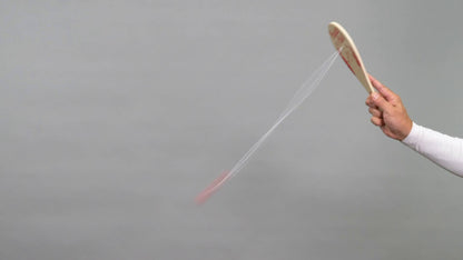 Wooden paddle and ball game video