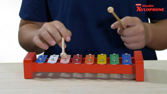 Rainbow xylophone being played video